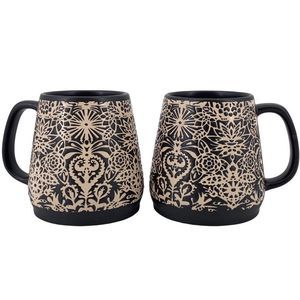 Opalhouse Black and Cream Patterned Mugs